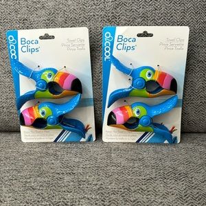 NEW 2 Sets of  Toucan Bird Boca Towel  Clips SHIPPING DISCOUNT!